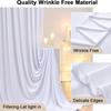 White Backdrop Curtain Wedding Wrinkle Free Drapes for Baby Shower Bridal Birthday Party Photo Photography Background Decoration