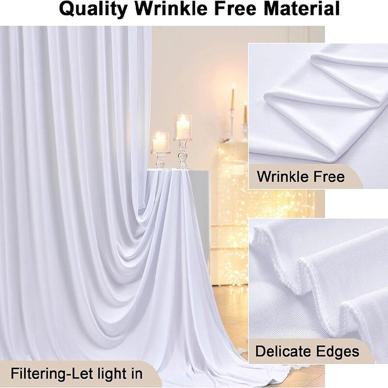 White Backdrop Curtain Wedding Wrinkle Free Drapes for Baby Shower Bridal Birthday Party Photo Photography Background Decoration