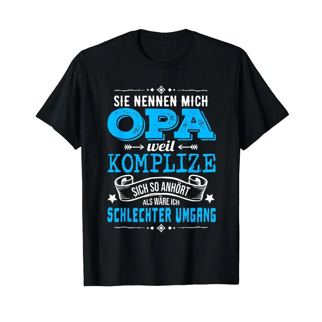 Unisexs Grandpa Komplize Grandfather Sayings Funny Slogan T Shirt Black Vintage Streetwear Unisex Graphic Stylish