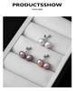 Elegante 999er Sterling Silber Schraubverschluss Süßwasserperlen Steckerohrringe für Damen - Leichter Luxus, Anti-Drop, Nischen-Design