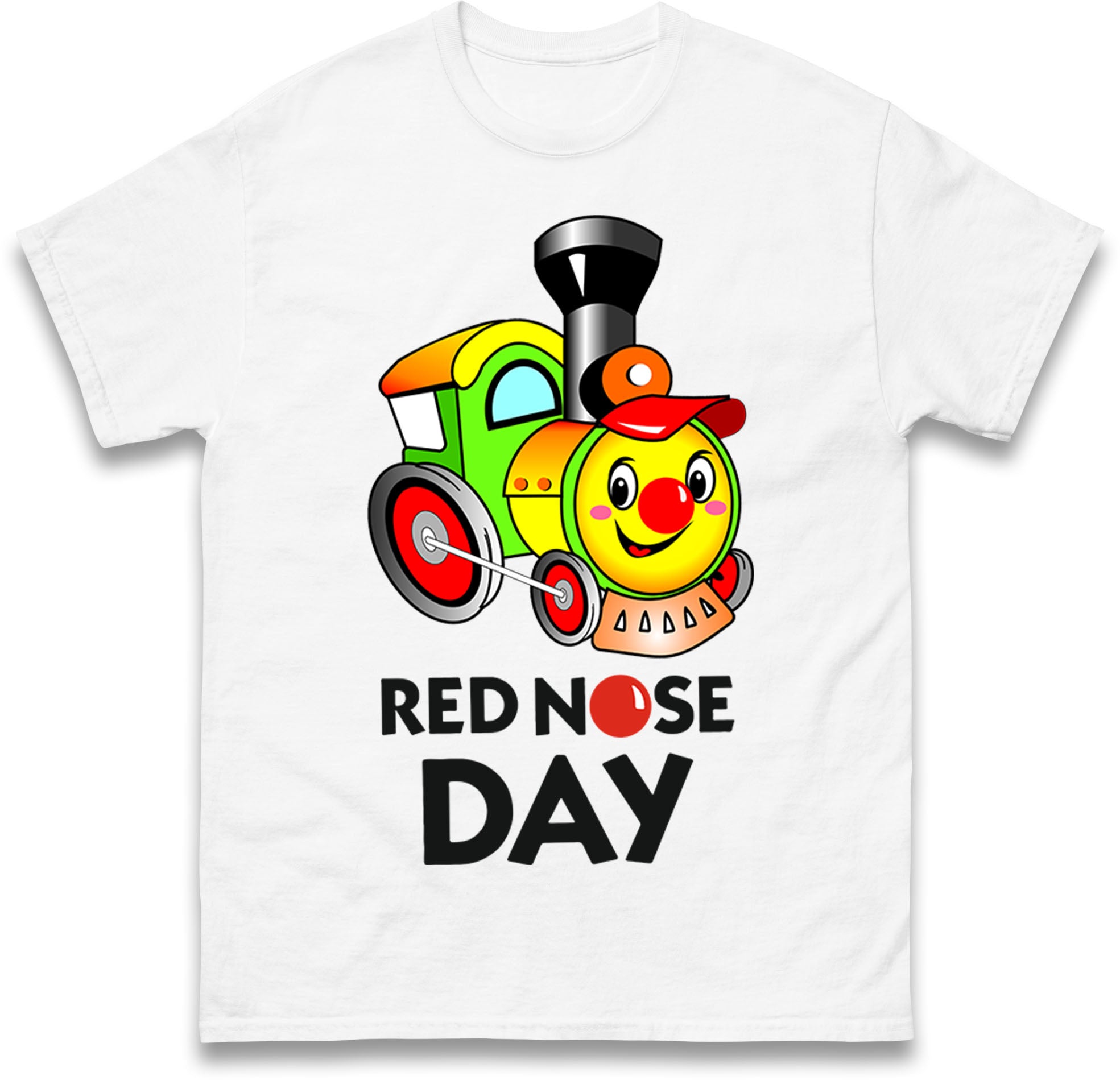 Cartoon Train Red Nose Day kids T Shirt 130