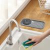 Kitchen Sink Splash Guard Reusable Quick Drying Silicone Kitchen Sink Tray Bathroom Supplies Dish Drying Pad For Chinese New