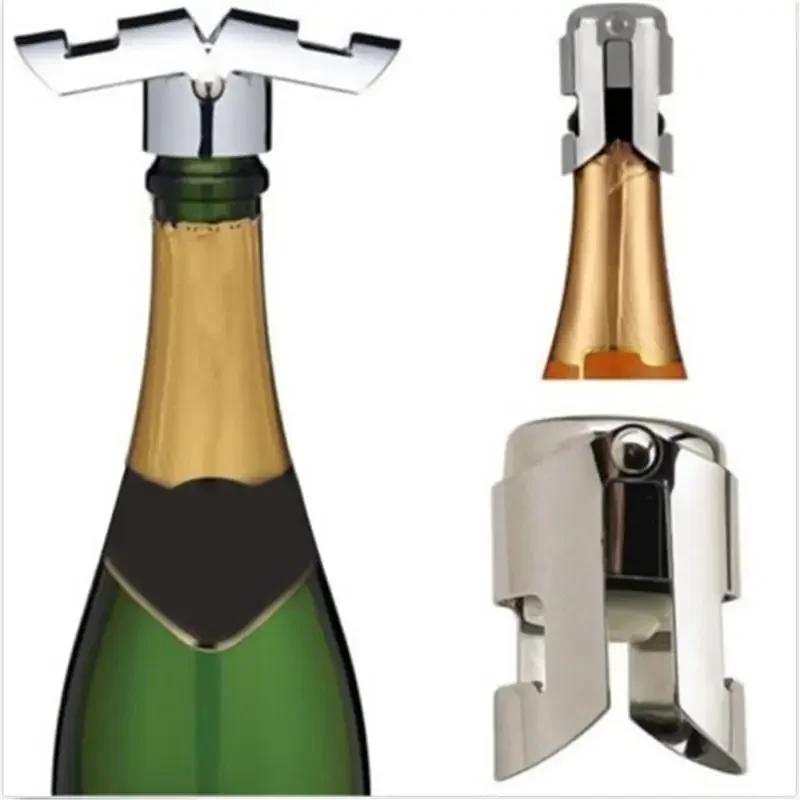 New Household Convenience Small Tools Professional Stainless Steel Champagne Sparkling Wine Bottle Sealer Stopper Accessories