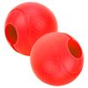 2pcs Barbell Grips Round Thick Silicone Dumbbell Adapter Balls Barbell Grip Hand Wrap BallRed