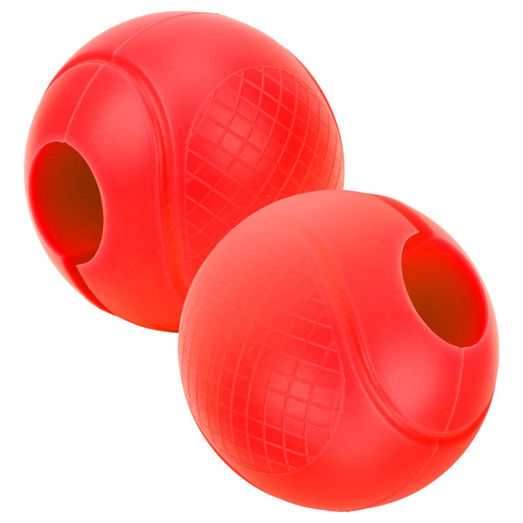 2pcs Barbell Grips Round Thick Silicone Dumbbell Adapter Balls Barbell Grip Hand Wrap BallRed