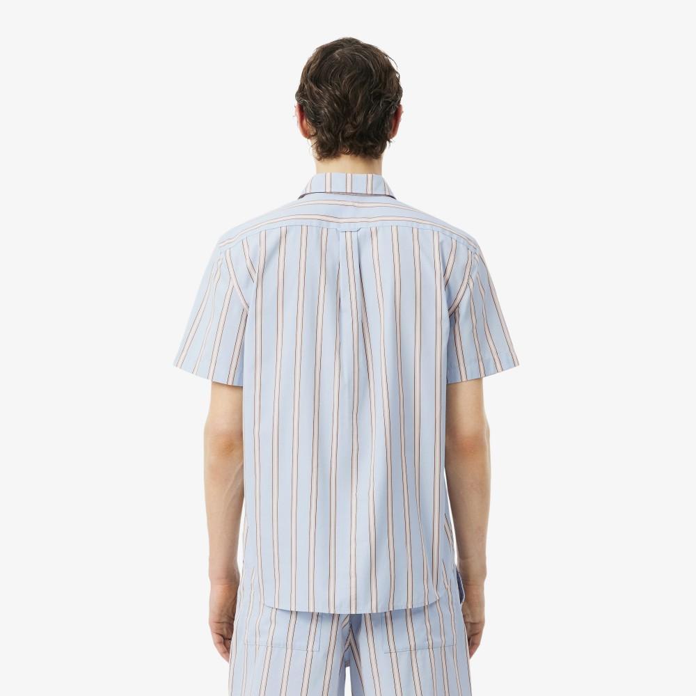 [lacoste] Men's Summer Stripe Short-Sleeve Shirt CH2344-56GZWV