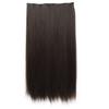 Extensiones de cabello sintético largo y liso con 5 clips, resistente al calor, para uso diario.