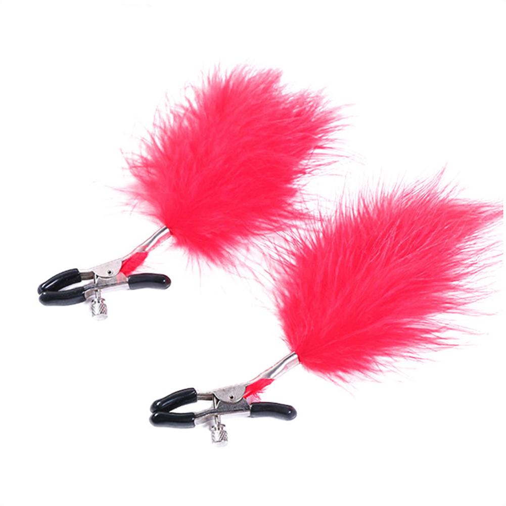 Feather Bell Nipple Clamps Vibrating Clip Flirting Breast Stimulator Sex Toys for Women Couple Adult Games