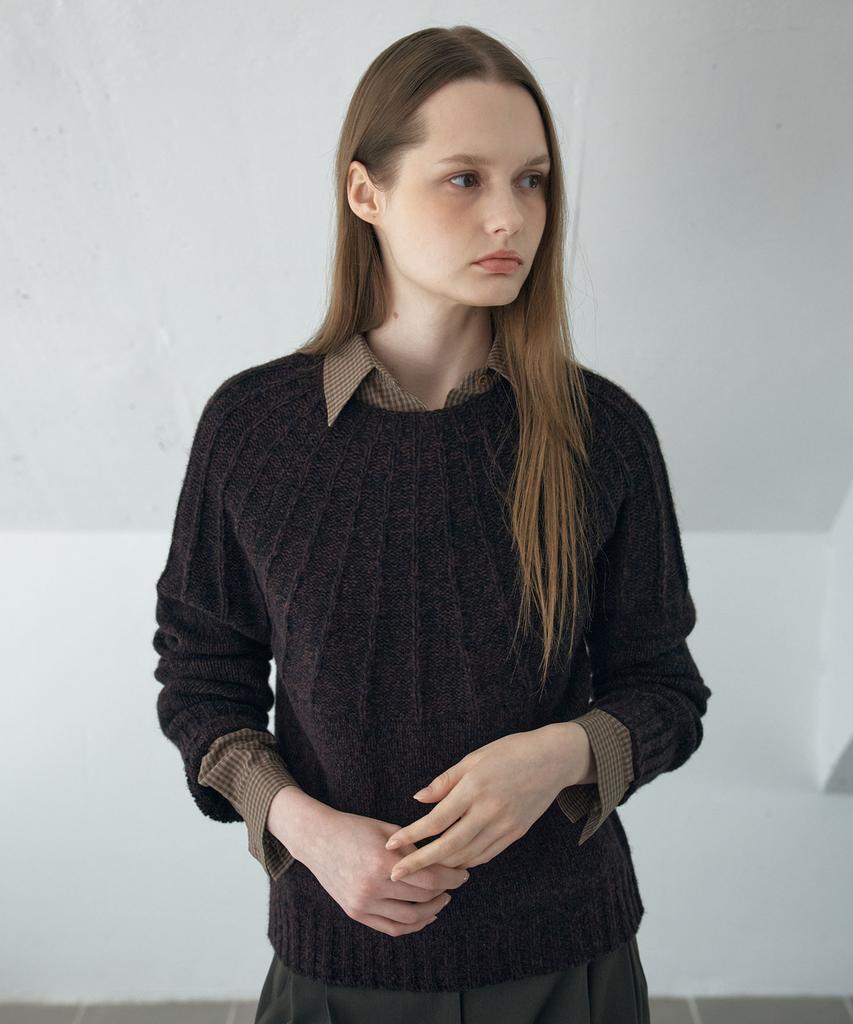 AHWE Wool Blend Pull-Over_D Brown