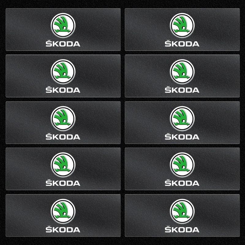 Car Sticker 2025 Hot Car Door Handle Stickers Car Window Wiper Decor Emblem For Skoda Rapid Octavia A2 A4 A5 A7 Karoq Fabia Kodi