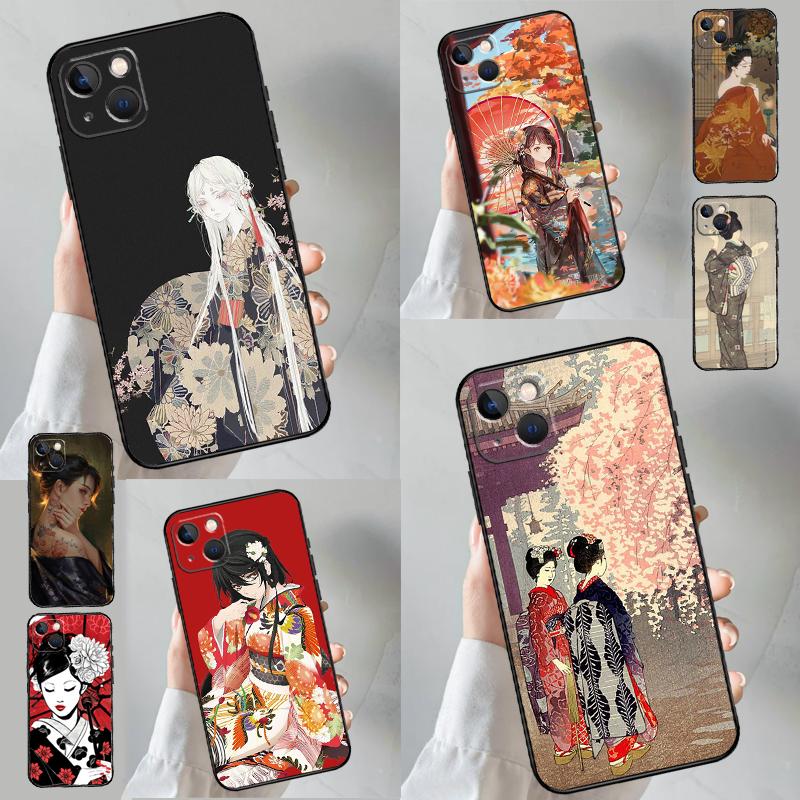 Japanese Art Kimono Tattoo Case For Xiaomi Redmi Note 13 9 10 11 12 14 15 Pro Plus Cover For Redmi 15 C 14C 10C 12C 13C