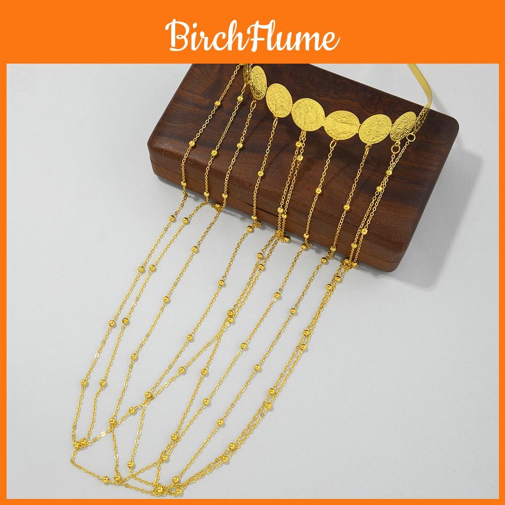 Middle Gold Coin Chain Tassel Hairband For Women Fashion Accessories