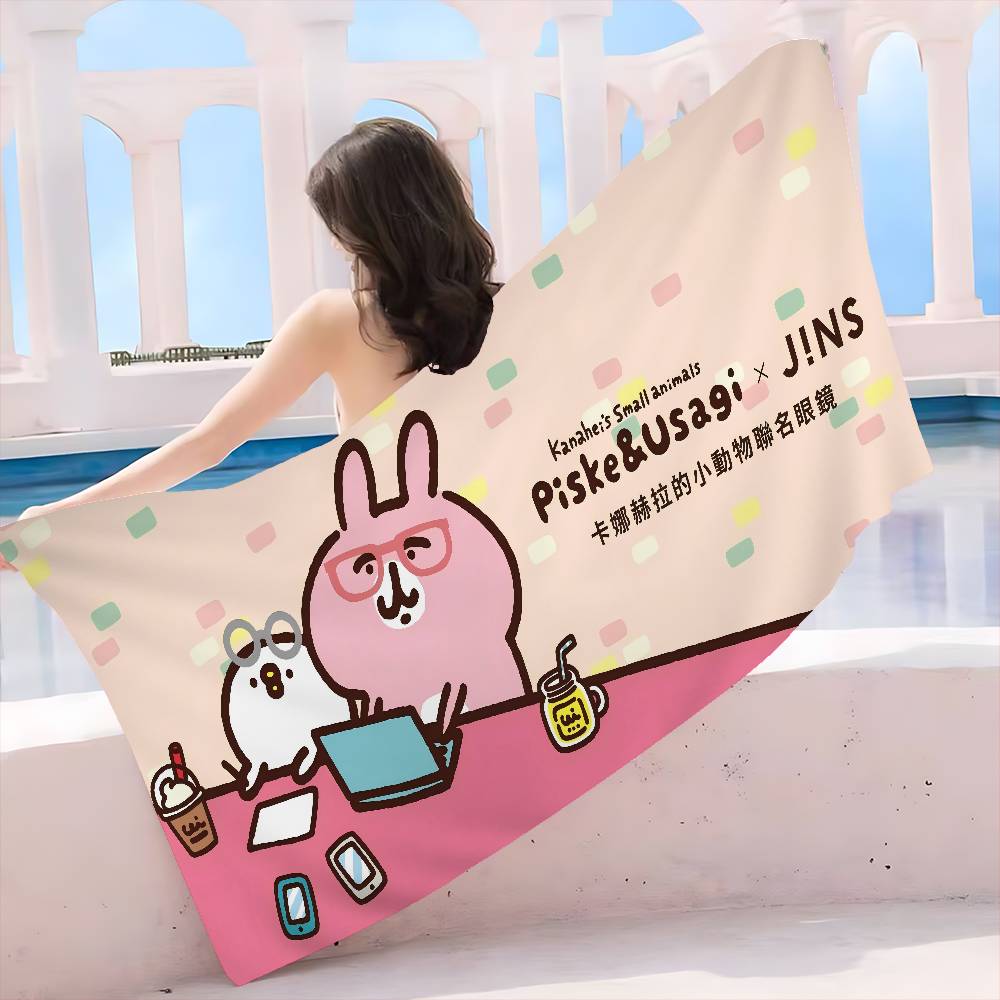 

I-Illustrator K-Kanahei Big Microfiber Beach Towels Quick Dry Towel Sand Beach Towels Pool Towel for Travel Swim Pool Yoga W30*H60(CM)