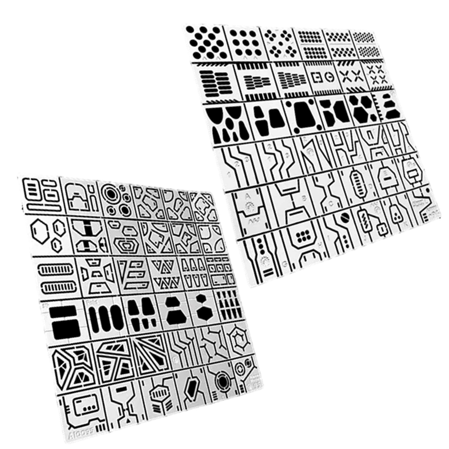 

EXDUCT Шаблон для гравировки, Шаблон для травления, Детализация, Гравировка, Gunpla, Mini 4WD, Шаблон для гравировки, Набор из 2 штук, Наборы пластиковых моделей