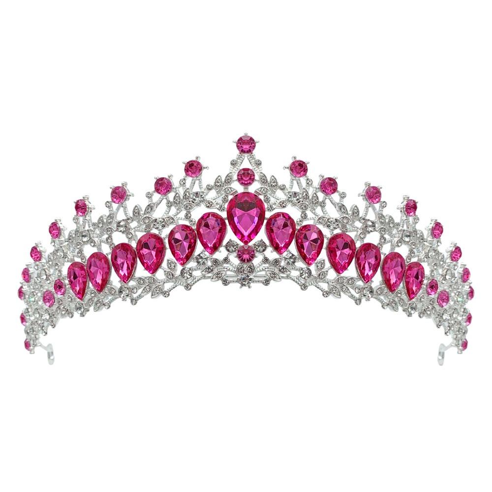 Luxury Zinc Zinc Alloy Princess Crown Shiny Bridal Headwear Trendy Girls Party Headbands  Themed Parties