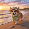 Breathable Dog Sun Protection Hat Adjustable Elastic Pet Dress-Up Hat  Summer Outdoor
