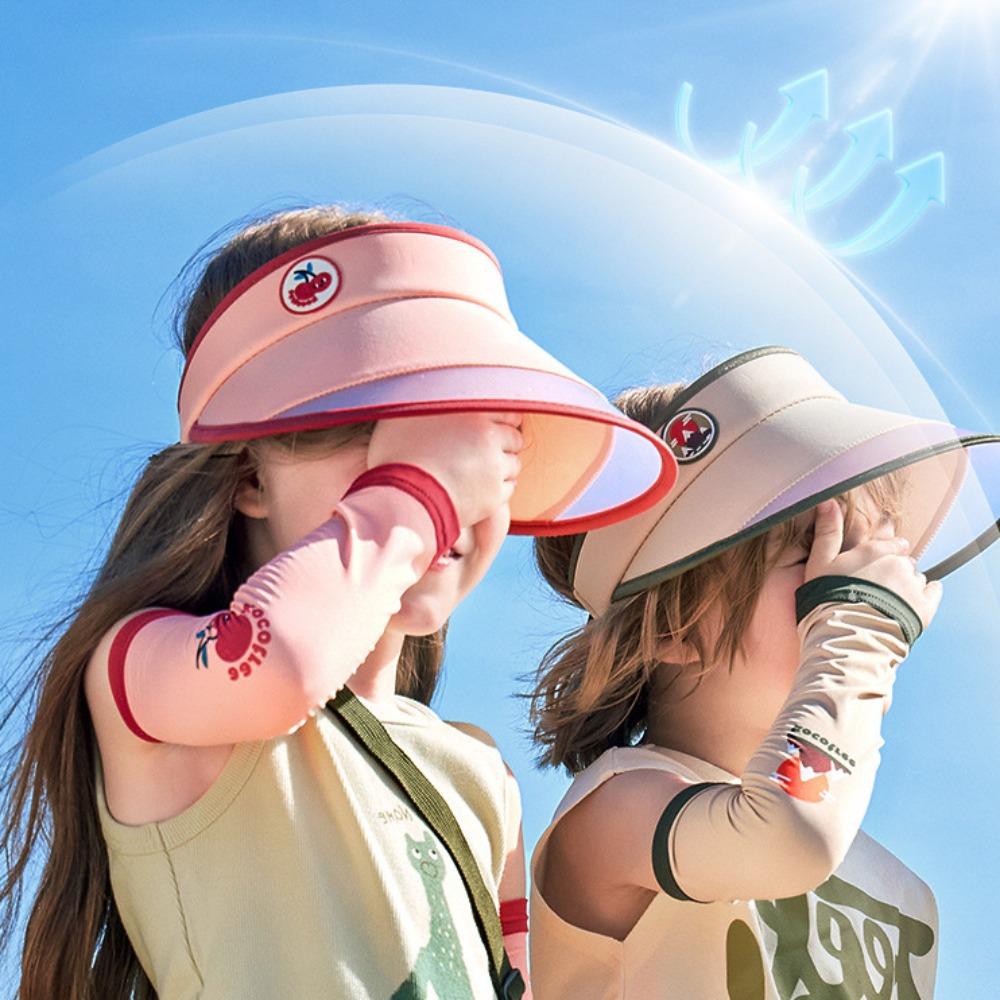 

UV Protective Kids Sports Arm Sleeves Printed Cartoon Kids Cooling Sleeves Cycling коричневый