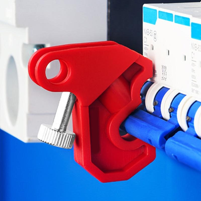 Manual Install Circuit Breaker Lock High Strength Circuit Breaker Lockout For Industrial Energy Isolation Safety