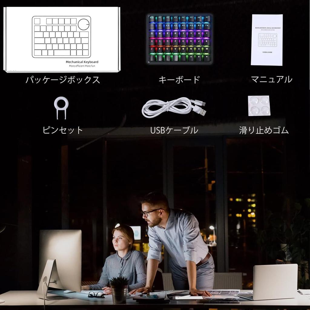 One-Handed Keyboard, Left-Hand Device, Mechanical Keyboard, Programmable, RGB Backlight, Customizable, 32 Macros, Left-Handed, Windows/Mac Compatible