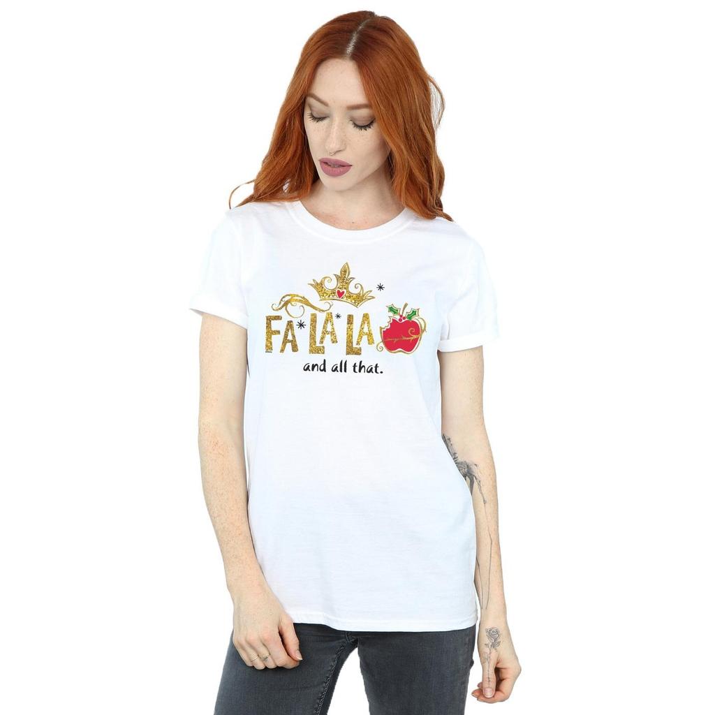 Disney Womens/Ladies Princess Snow White FaLaLa And All That Cotton Boyfriend T-Shirt