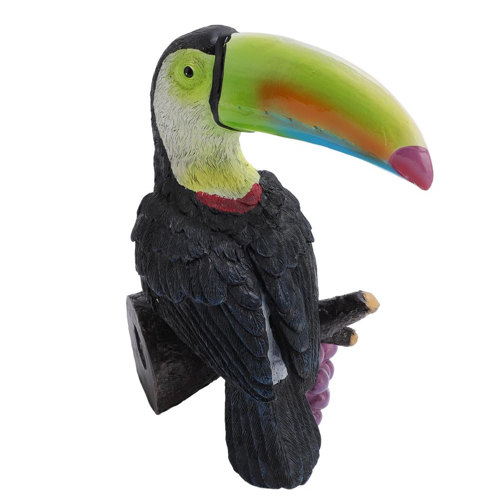 Outdoor Tree Hug Toucan Statue, Exotic Bird Tree Decoration,  ing Resin Face Ornament,  Decor, Art Sculpture for Lawn, Patio, Yard,