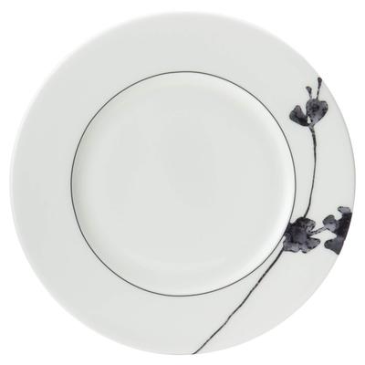 Plate, Black Plant Design, 16cm, Suitable for Bread, Microwave Safe, Made In Japan, 51230-5472