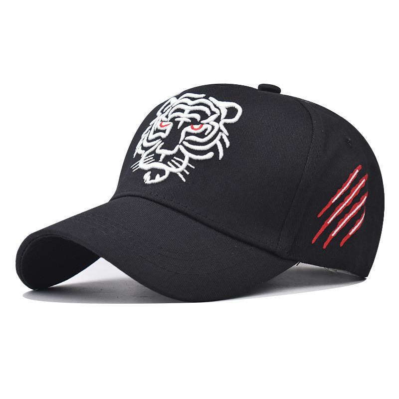 New Cross-border Tiger Head Baseball Cap With Cotton Embroidery Summer Adjustable Breathable Ins Style Hat