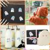 Holographic Laser, Halloween, Alien, Ghost Graffiti Stickers, Festival Parties, Sealing Decoration Stickers, 3.8cm, 500pcs/roll