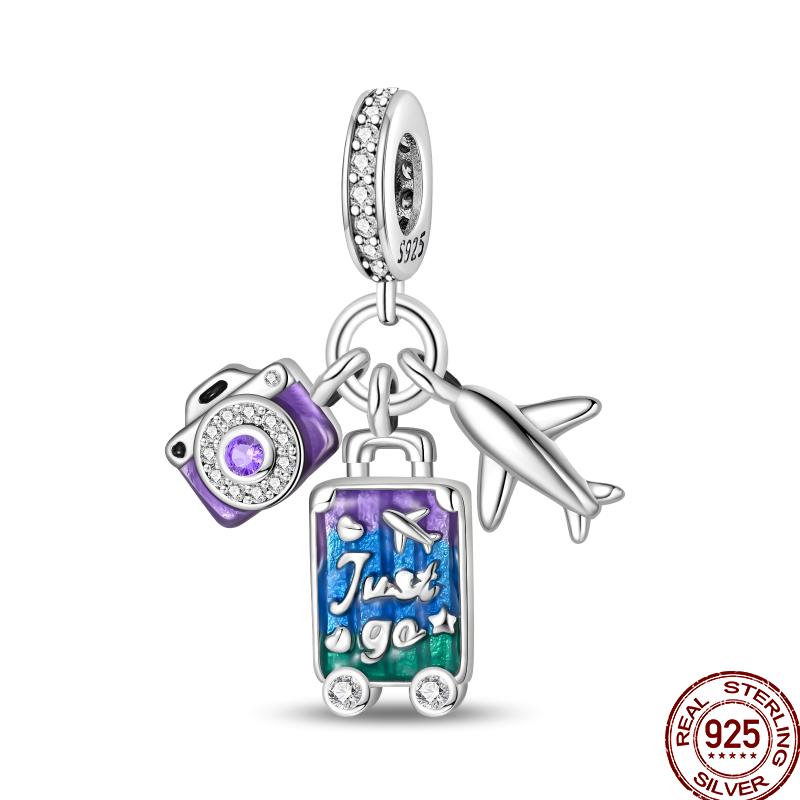 Copper Time Travel Space Travel Camera Bead Pendant Fit 3Mm Original Bracelet Diy Jewelry Gift