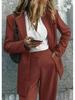 2025 Women's Autumn/Winter Fashion: Elegant Solid Color Suit & Pants Set