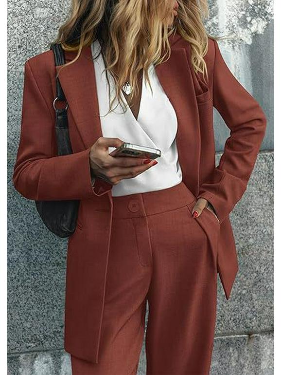 2025 Women's Autumn/Winter Fashion: Elegant Solid Color Suit & Pants Set