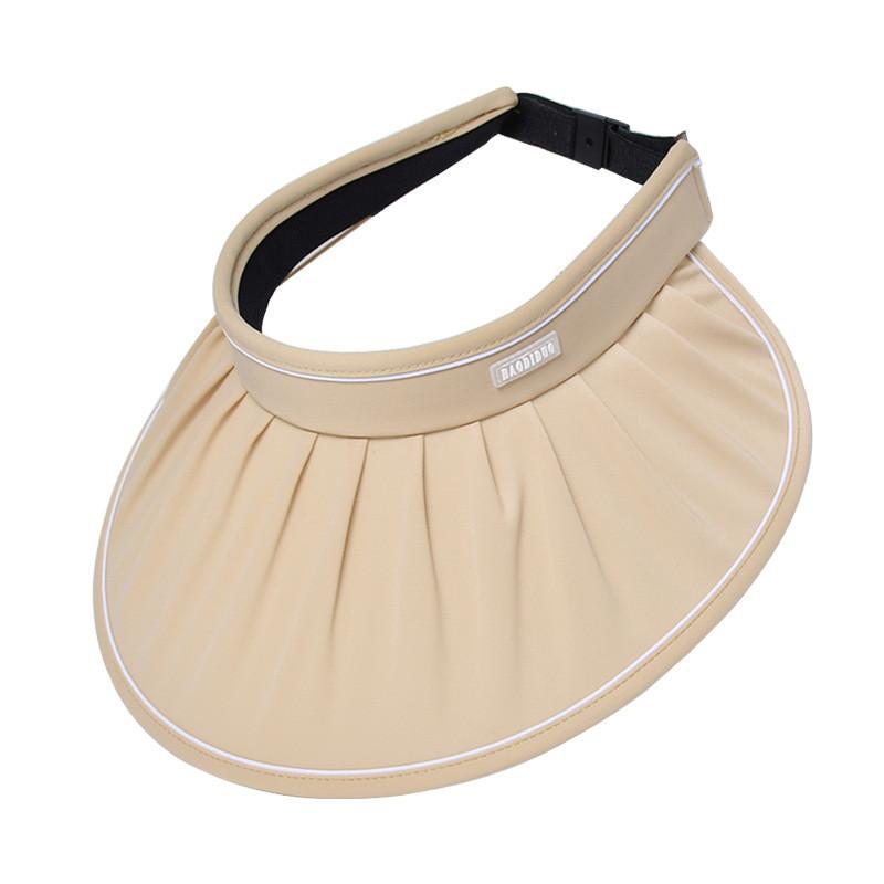 Summer Sun Protection Hat With Large Brim And Wrinkled Design For Outdoor Activities