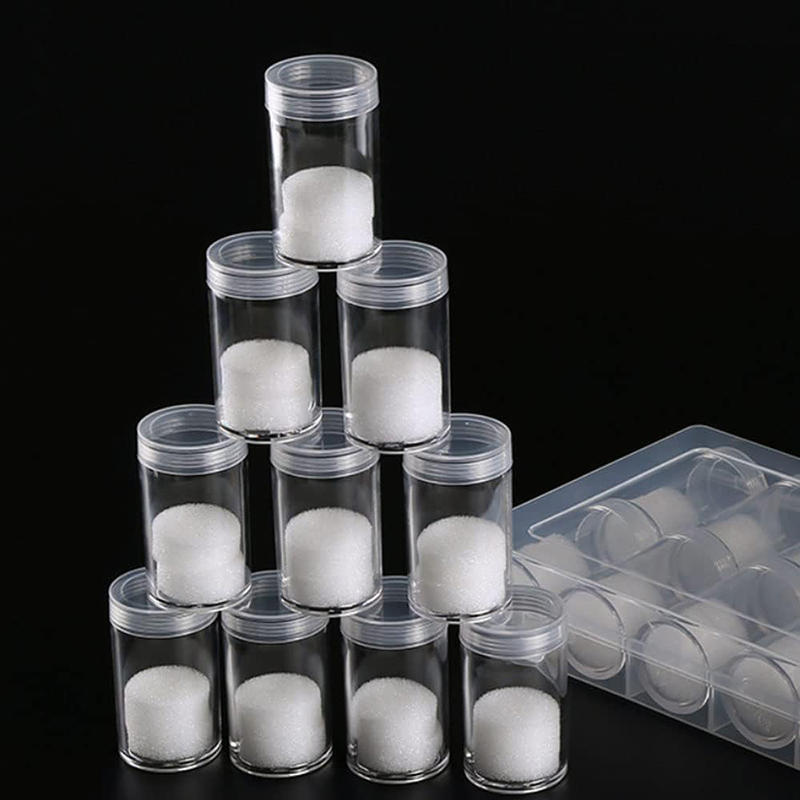 New 30mm Clear Plastic Roll Coins Storage Tube Protective Tube Holder Coins Collect Protect Gross Ware Tools
