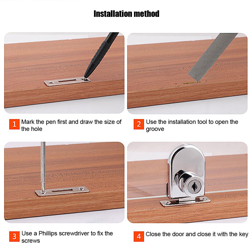 Zinc Alloy Single Door Drawer Lock Keep Safty and Security with Keys Office Home