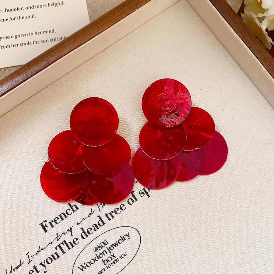 Silver Needle Resin Flower Tassel Earrings: Vintage, Versatile, Light Luxury Fashion Jewelry for Women