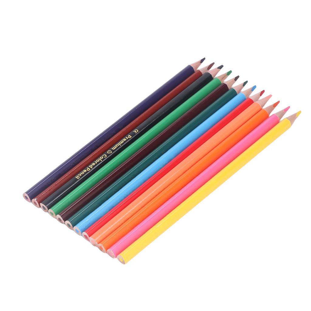 36pcs Colored Pencils 12 Colors Per Pack Glossy Coverage Triangular Pen Holder Poplar Material Sketching Pencils