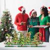5 Pezzi Decorazioni Tavolo Natale Centrotavola Natalizi in Legno Ornamenti Segno Albero di Natale Verde Lime Per Festa Vacanze Casa Mensola Camino