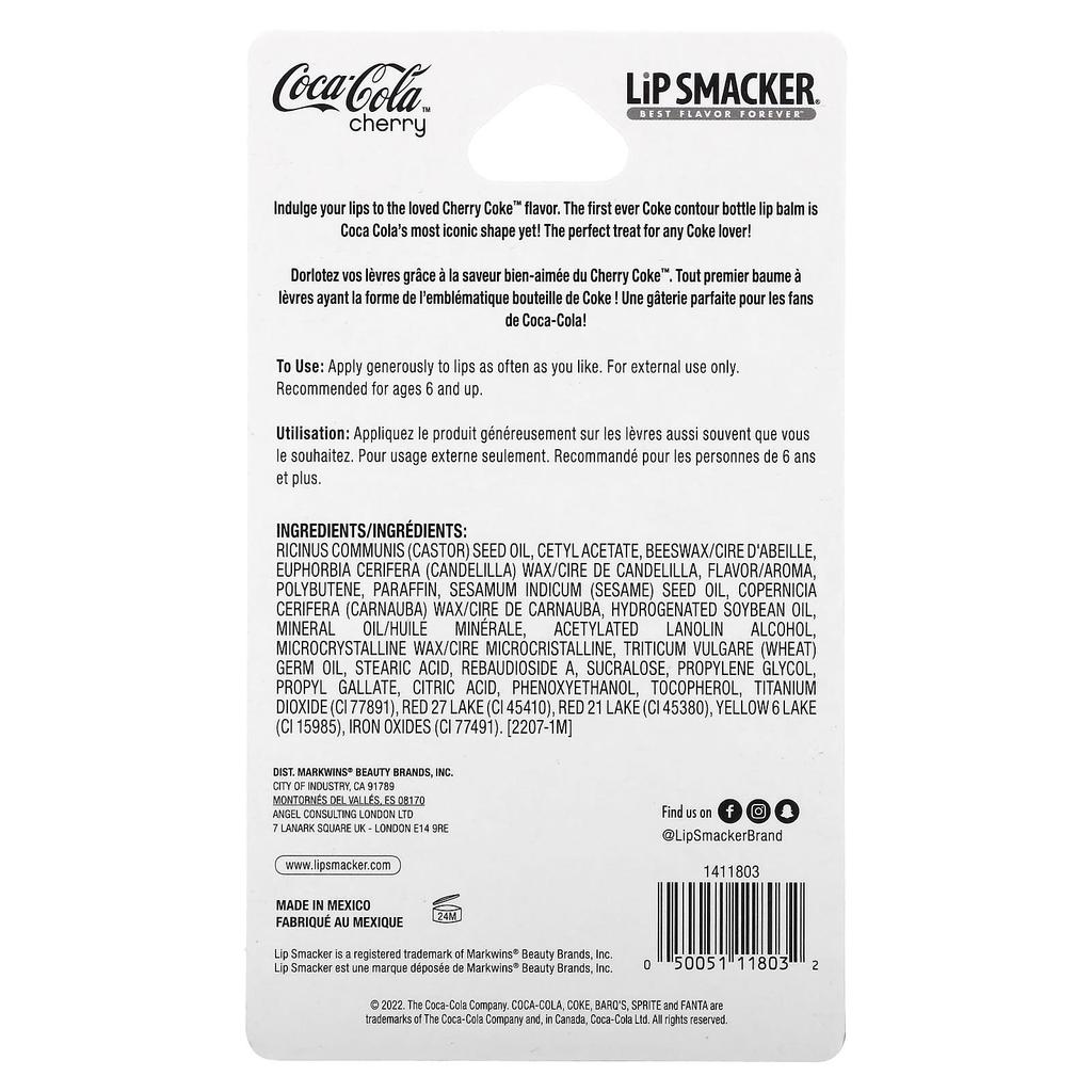 Coca-Cola, Lip Balm, Cherry Cola Container, 4G(0.14Oz)