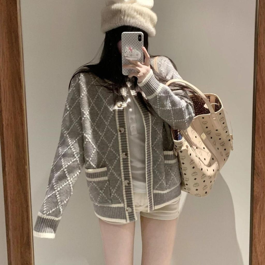 Spring Knit Cardigan Women Designer Niche Lazy Layer Style Top