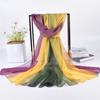 Spring/Summer New Three Color Gradient Silk Scarf 75 * 180 Georgette Long Scarf