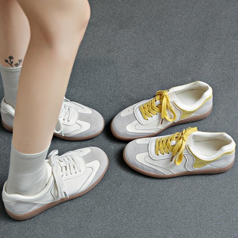 Damen-Trainingsschuhe mit flacher Sohle, Damenschuhe 2025 Sommer neu, vielseitige kleine weiße Schuhe, lässig, leicht, dünn, Sport, Forrest Gump Schuhe