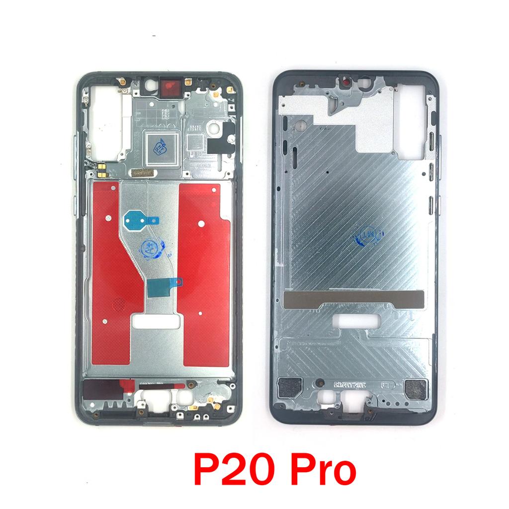 OG For Huawei P20 P30 P40 P50 P50E P60 P70 Pro Plus Ultra Art Middle Frame Housing Front LCD Bezel Cover With Side Button