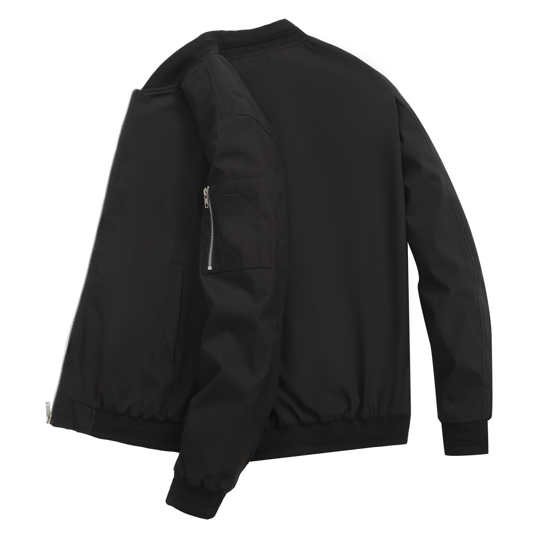 

Весна Осень Мужская Куртка-Бомбер Повседневная Легкая Куртка Для Мужчин Спортивная Ветровка Пальто На Молнии С Карманами Одежда M