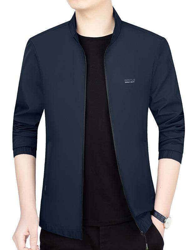 Spring 2026 Men's Stand-Up Collar Jacket: Versatile Business Casual Outerwear