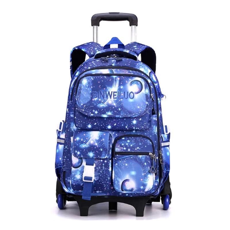 MIAOQIAO Stylish Large Capacity Rolling School Backpack Large (Grades 3-6)
