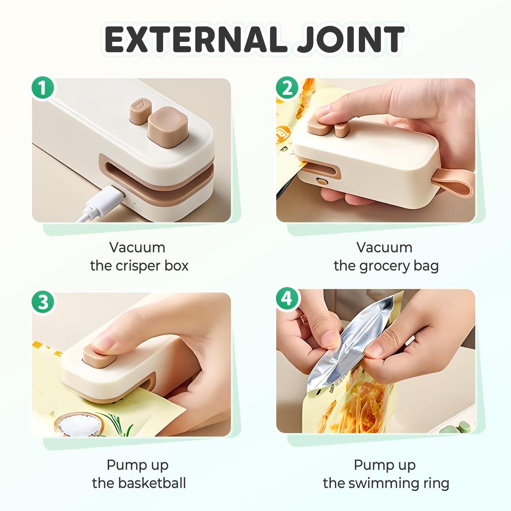 Portable Household Sealing Machine Plastic Food Storage Bag Sealer