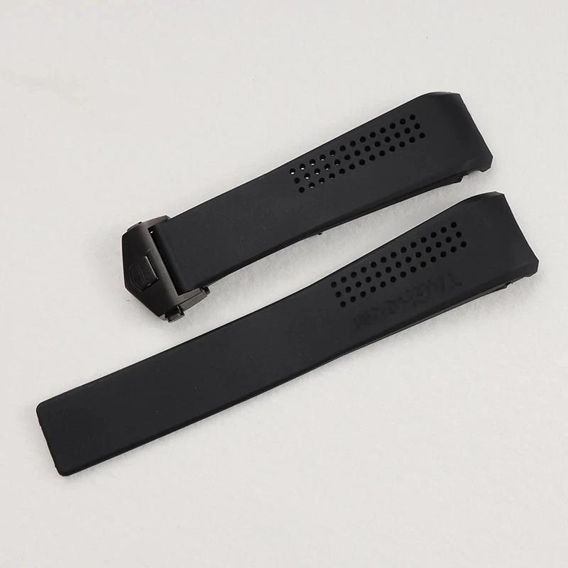 Bracelet For TAG HEUER CARRERA Watch Chain 20 22 24mm TPU Silicone Watch Strap Watch Accessories Rubber Watchband Chain