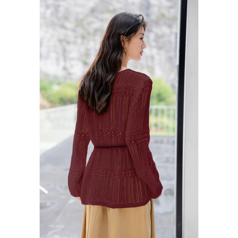 Mokana Women's Simple Hollow Out Knit Cardigan