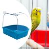 Bird Bath Box Bird Bathtub Birds Parrot Bath House Hanging Bath Tub for Lovebirds Budgie Budgerigar Water Bowl Cockatiel