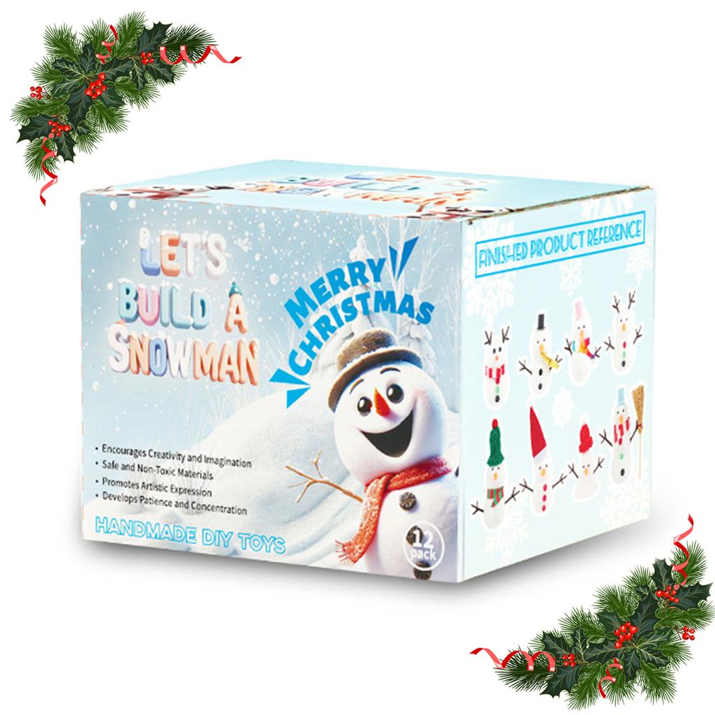 Modeling Clay Snowman DIY Toy Kit Educational DIY Resin Snowman Making Kit Gift for Christmas and Birthday